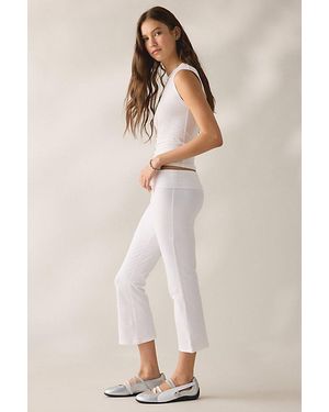 Out From Under Bec Cropped Foldover Kick Flare Pants - Natural
