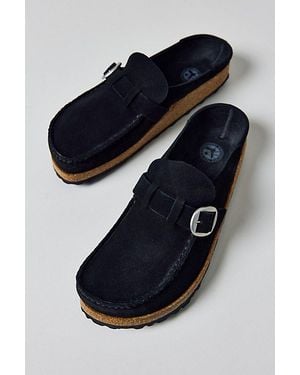 Birkenstock Buckley Suede Clogs - Blue