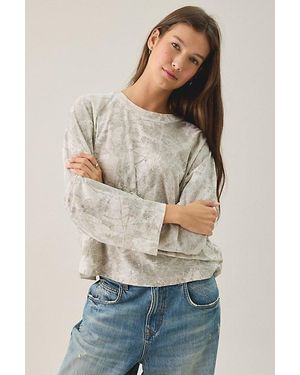 BDG Boxy Long Sleeve Spill The Tee - Natural