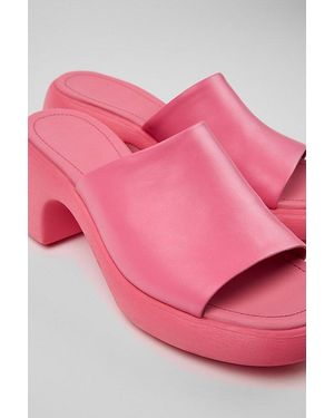 Camper Thelma Leather Mule Heel - Pink