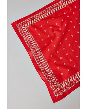 Urban Outfitters Geo Trim Bandana - Red