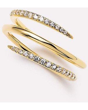 Ana Luisa Oren Triple Claw Ring - White