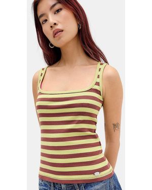 Damson Madder Avielle Stripe Tank Top Uk 8 At Urban Outfitters - Multicolour