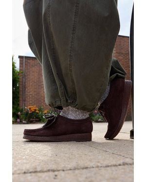 Clarks Wallabee Brown Suede Shoes - Black