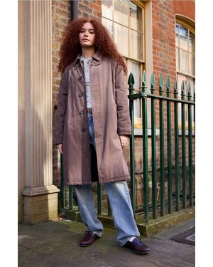 BDG Rayne Trench Coat Jacket - Brown
