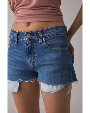 Vintage & ReMADE by UO Remade By Uo Gummy Denim Low-Rise Shorts - Blue