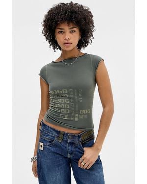 BDG Seamless Grunge Baby T-shirt - Blue