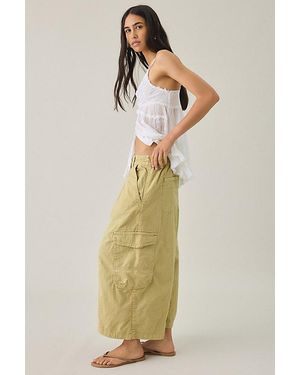 BDG Static Mid-Rise Cargo Culotte Pants - Natural