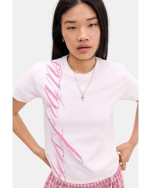 iets frans... ... Script Relaxed T-shirt - White