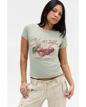 Urban Outfitters Uo Cherry Silver Lake Baby T-shirt - Green