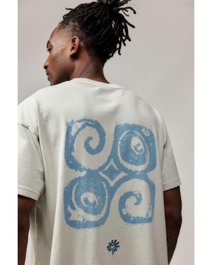 Ayker Grey Graphic T-shirt - Blue