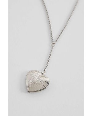 Silence + Noise Silence + Noise Mini Heart Locket Lariat Necklace - Metallic