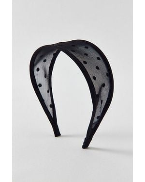 Urban Outfitters Polka Dot Wide Headband - Blue