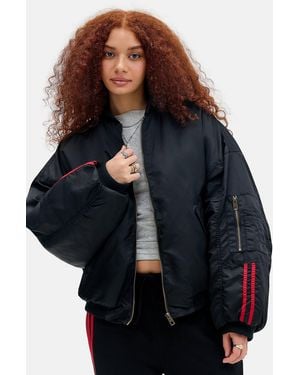 Lioness Black Bloom Bomber Jacket - Blue
