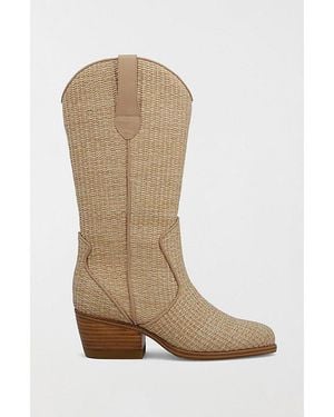MIA Mia Limited Edition Jenah Woven Raffia Cowboy Boot - White