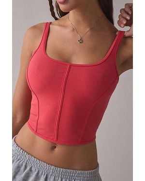 Out From Under Bec Corset Seam Tank Top - Red