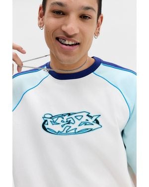 iets frans... Blue Graffiti Panel Graphic Tee - Grey