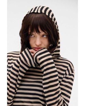 Jaded London Stripe Mist Hoodie - Black