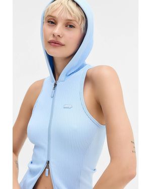 iets frans... Cayson Hooded Sleeveless Top - Blue