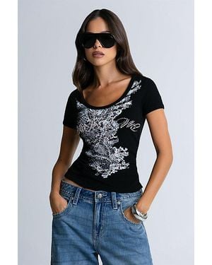 Miss Me Jules Graphic Tee - Blue