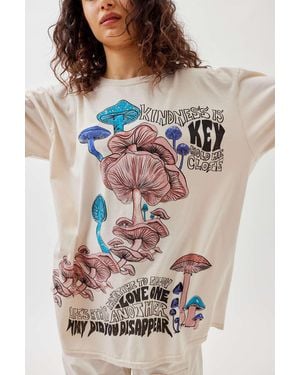 Project Social T Mushroom Slouchy T-shirt Dress - White