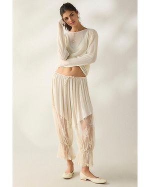 Out From Under Milla Lace Trim Bloomer Pants - Natural