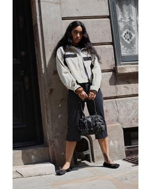 Lioness Beige Shoreline Windbreaker Jacket - Black
