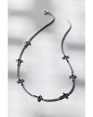 Urban Outfitters Cross Chain Necklace - Metallic