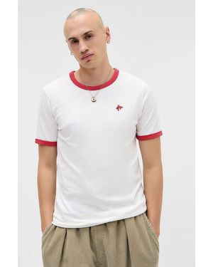 Levi's White Retro Embroidered Ringer T-shirt