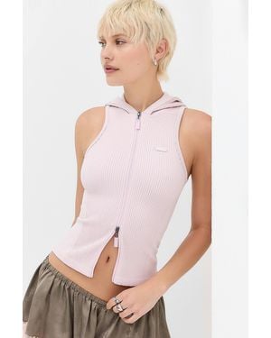 iets frans... Cayson Hooded Sleeveless Top - Pink
