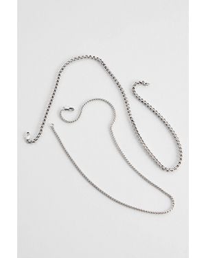 Urban Outfitters Uo Simple Chain Multi-layer Necklace - White