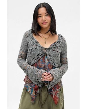 BDG Palma Knit Cardigan - Grey