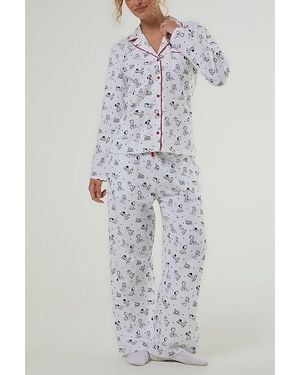 Skinnydip London Disney 101 Dalmatians Pajama Set With Scrunchie - Gray