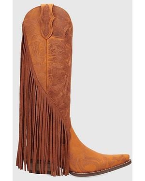 Dingo Walk West Leather Fringe Cowboy Boot - Brown