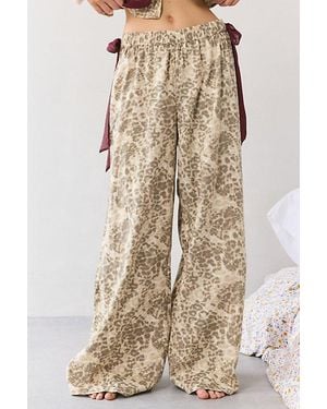 Out From Under Sweet Nothings Side-Tie Bow Pj Pants - Natural