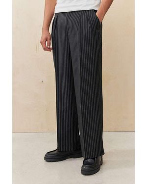 Archive At Uo Black Pinstripe Ash Wide Leg Trousers