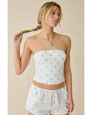 Nia Esperanza Polka Dot Tube Top - Gray