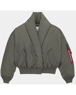 Alpha Industries Shawl Collar Bomber Jacket - Green