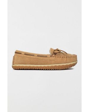 Minnetonka Tilia Suede Slippers - White