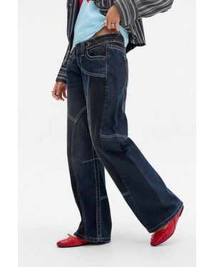 BDG Kayla Lowrider Utility Seam Jeans - Blue