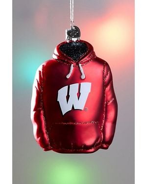 Urban Outfitters College Of Wisconsin Hoodie Glass Ornament - Red