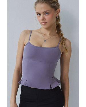 Silence + Noise Good Luck Peplum Cami - Purple