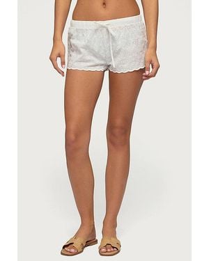 Edikted Talula Eyelet Shorts - White