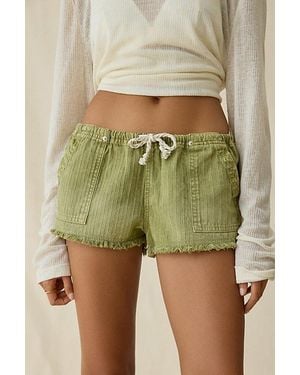 BDG Rigby Cotton Pull-On Micro Shorts - Green