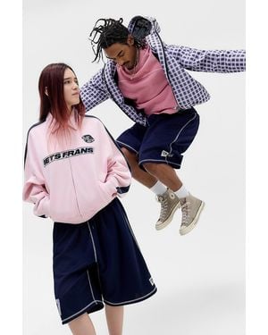 iets frans... Pink Football Track Top - Blue