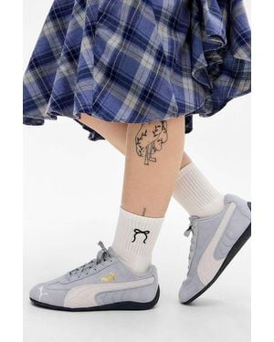 Out From Under Bow Icon Crew Socks - Blue