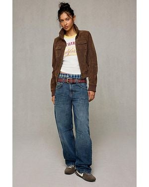 BDG Logan Buckle Baggy Barrel Jeans - Blue