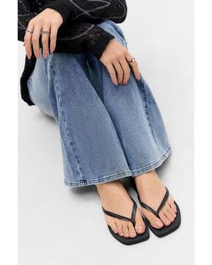 Havaianas Black Slim Square Flip Flops - Blue