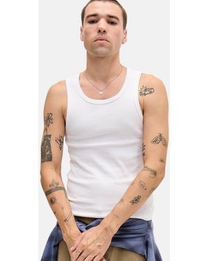 BDG Ribbed Vest Jacket - White
