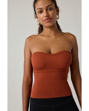 Out From Under Jade Seamless Knit Cutout Tube Top - Red